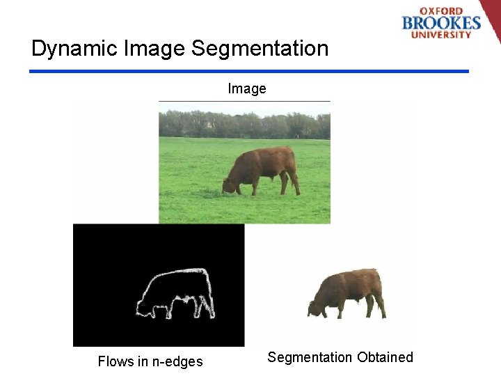 Dynamic Image Segmentation Image Flows in n-edges Segmentation Obtained 