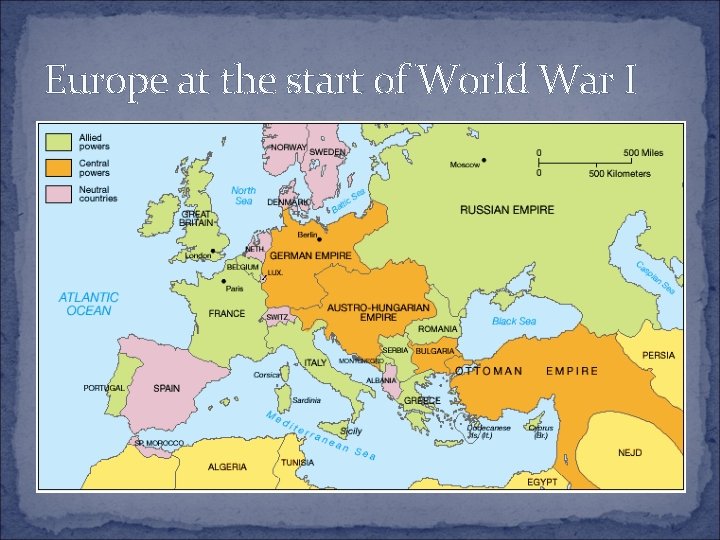 Europe at the start of World War I 