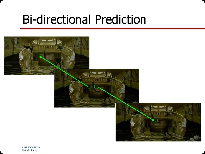 Bi-directional Prediction NUS. SOC. CS 5248 Ooi Wei Tsang 