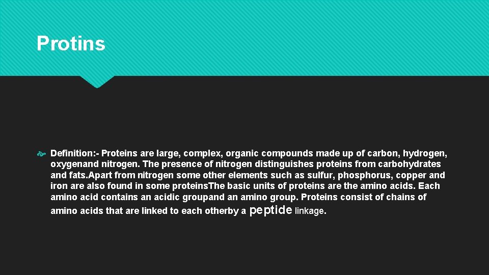 Protins Definition Proteins are large complex organic compounds