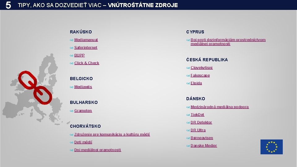 5 TIPY, AKO SA DOZVEDIEŤ VIAC – VNÚTROŠTÁTNE ZDROJE RAKÚSKO CYPRUS Mediamanual Boj proti