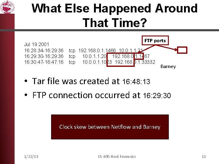 What Else Happened Around That Time? Jul 19 2001 16: 28: 34 -16: 29: