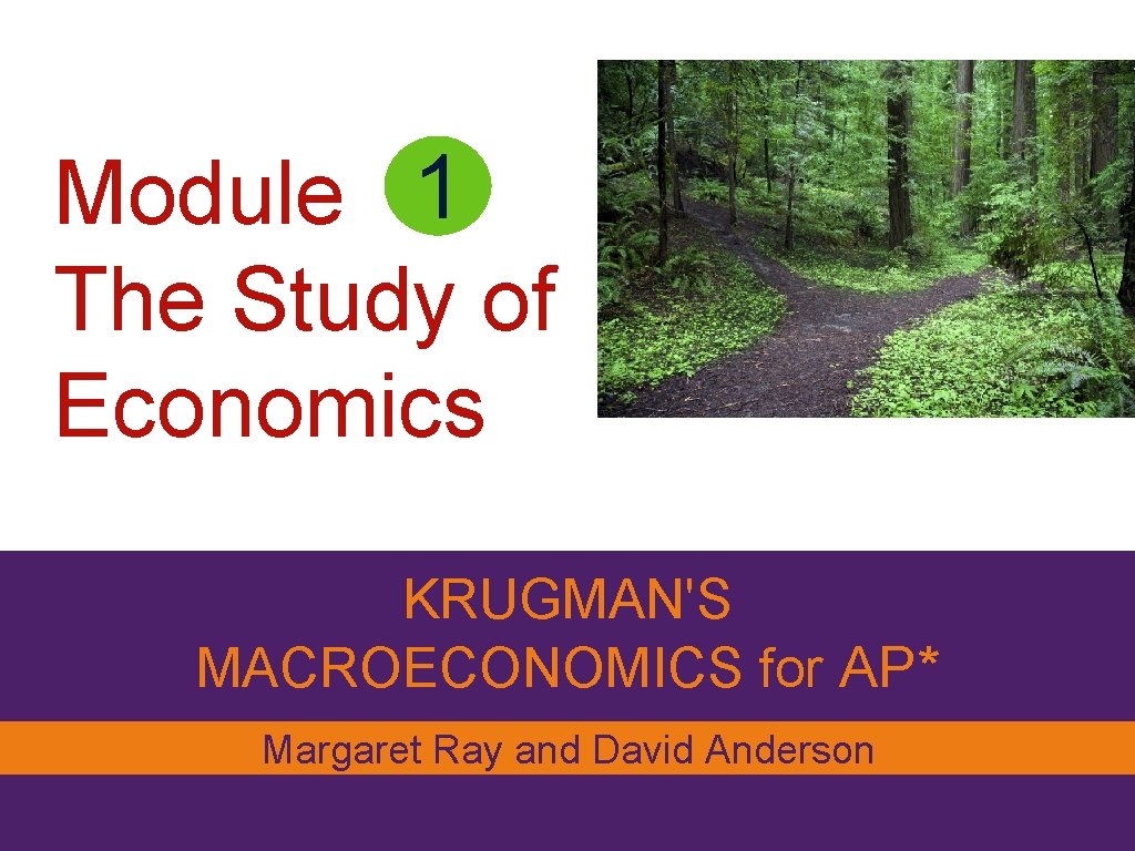 Module 1 The Study of Economics KRUGMAN'S MACROECONOMICS for AP* Margaret Ray and David