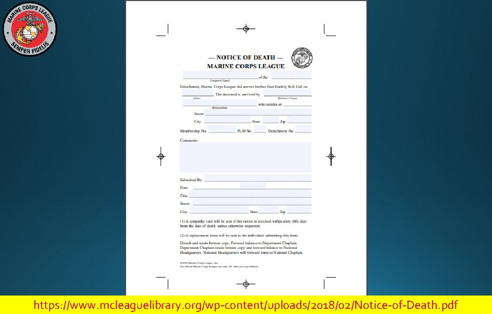 https: //www. mcleaguelibrary. org/wp-content/uploads/2018/02/Notice-of-Death. pdf 