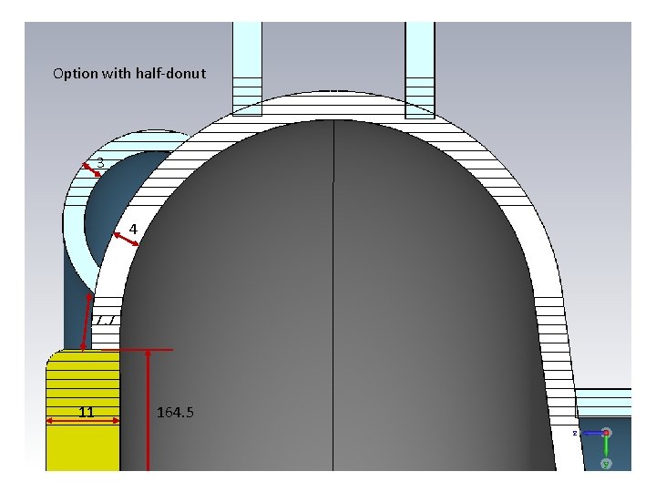 Option with half-donut 3 4 7. 7 11 164. 5 
