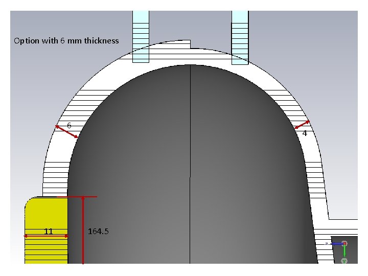 Option with 6 mm thickness 6 11 4 164. 5 