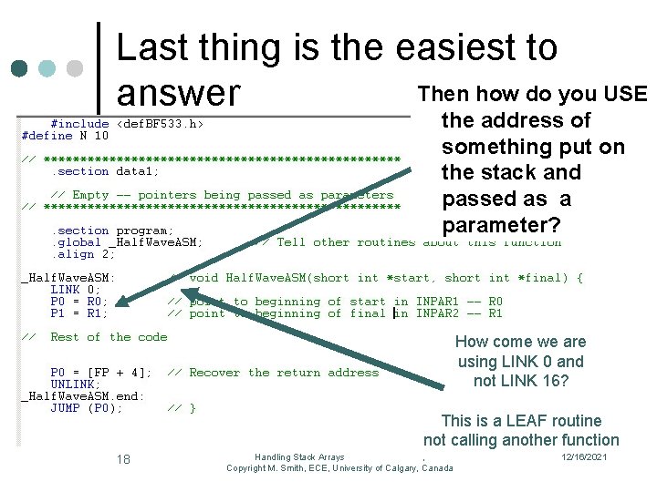 Last thing is the easiest to Then how do you USE answer the address