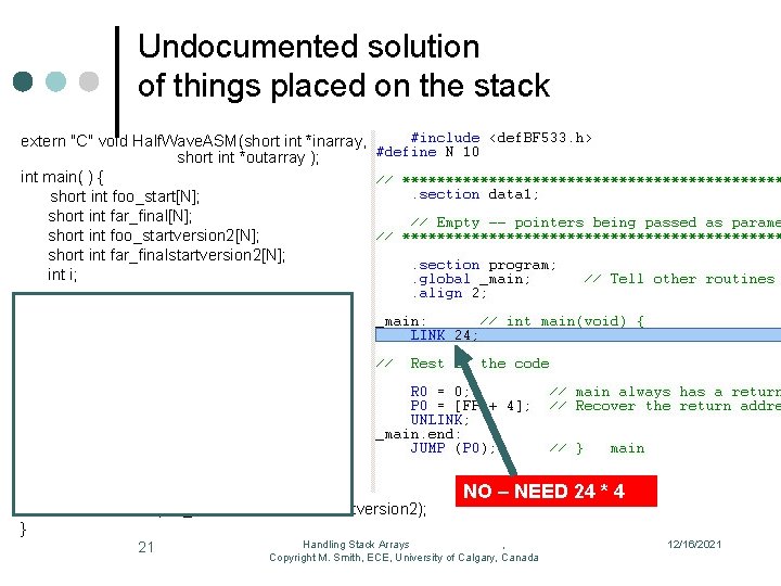 Undocumented solution of things placed on the stack extern "C" void Half. Wave. ASM(short