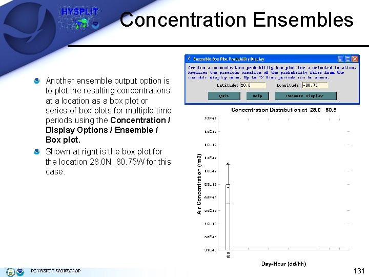 Concentration Ensembles Another ensemble output option is to plot the resulting concentrations at a