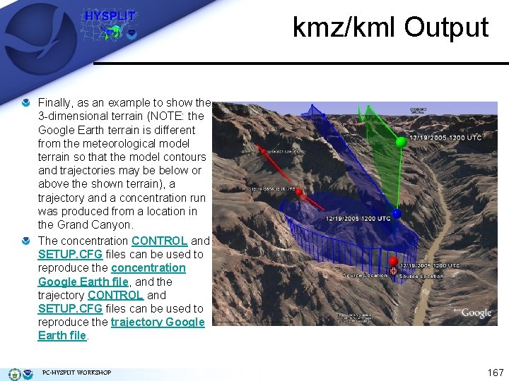 kmz/kml Output Finally, as an example to show the 3 -dimensional terrain (NOTE: the