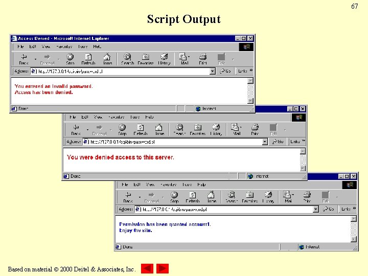 67 Script Output Based on material 2000 Deitel & Associates, Inc. 