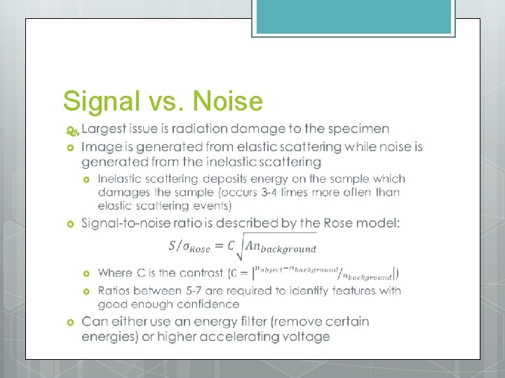 Signal vs. Noise 