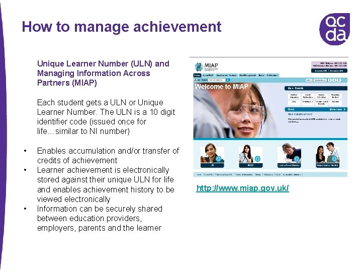 How to manage achievement Unique Learner Number (ULN) and Managing Information Across Partners (MIAP)