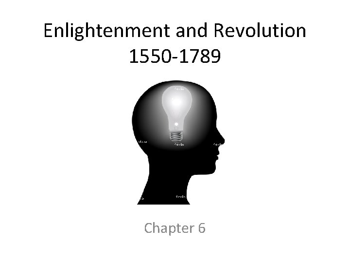 Enlightenment and Revolution 1550 -1789 Chapter 6 