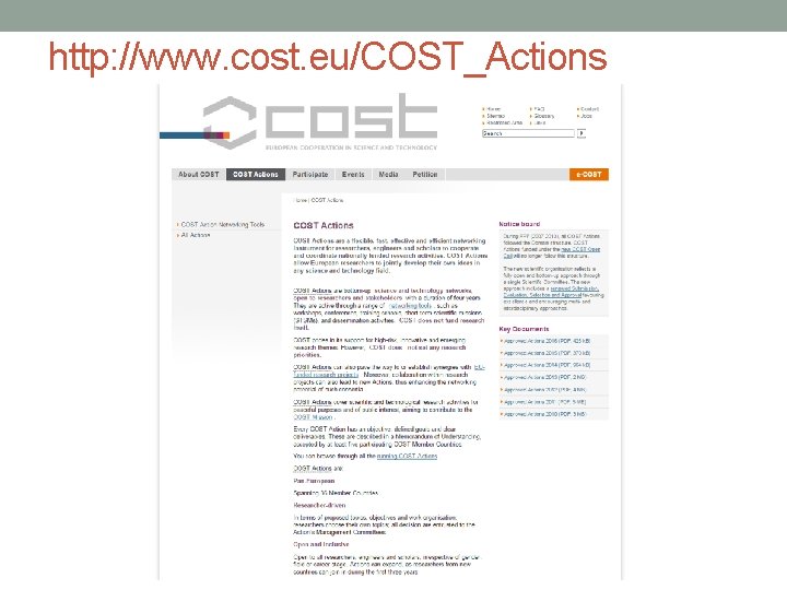 http: //www. cost. eu/COST_Actions 