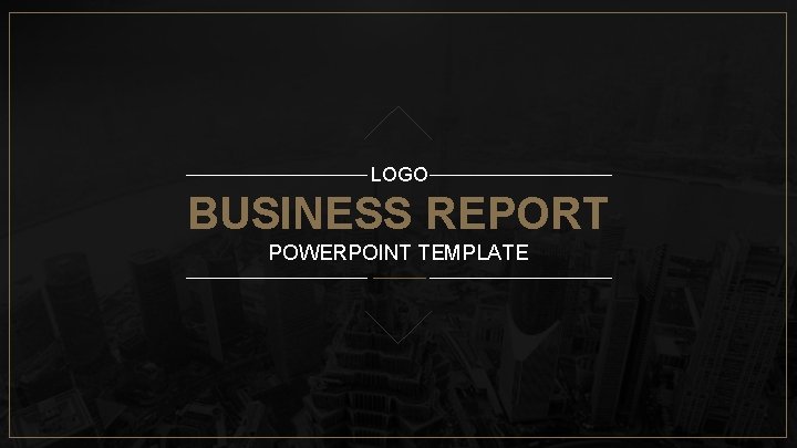 LOGO BUSINESS REPORT POWERPOINT TEMPLATE 