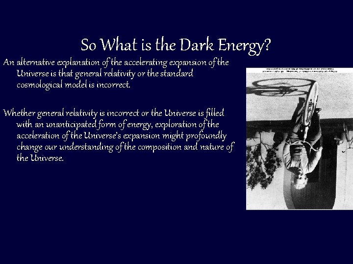 So What is the Dark Energy? An alternative explanation of the accelerating expansion of