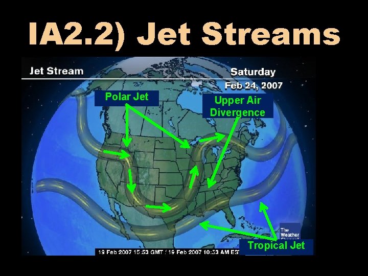 IA 2. 2) Jet Streams Polar Jet Upper Air Divergence Tropical Jet 