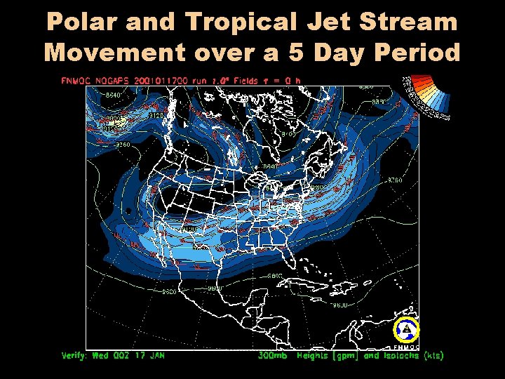 Polar and Tropical Jet Stream Movement over a 5 Day Period 