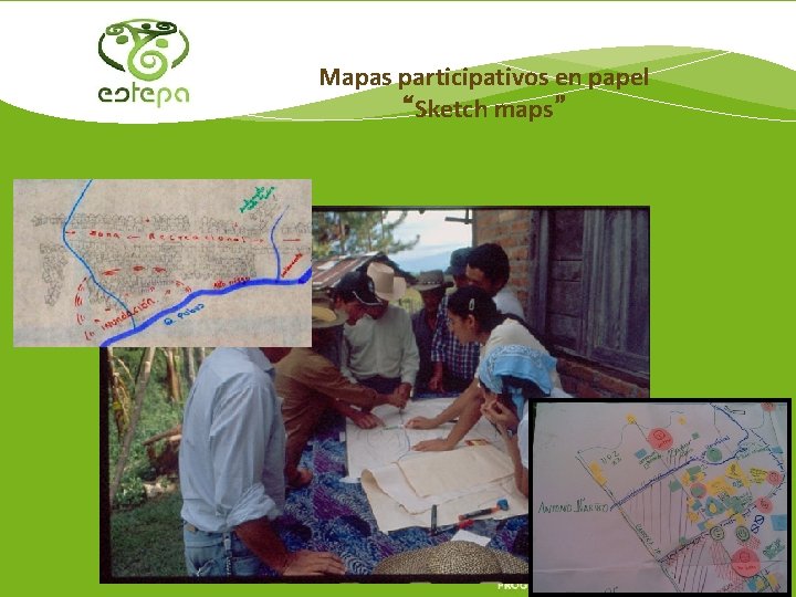 Mapas participativos en papel “Sketch maps” 