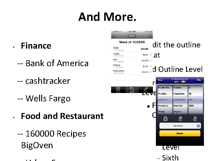 And More. • Finance -- Bank of America -- cashtracker -- Wells Fargo Click
