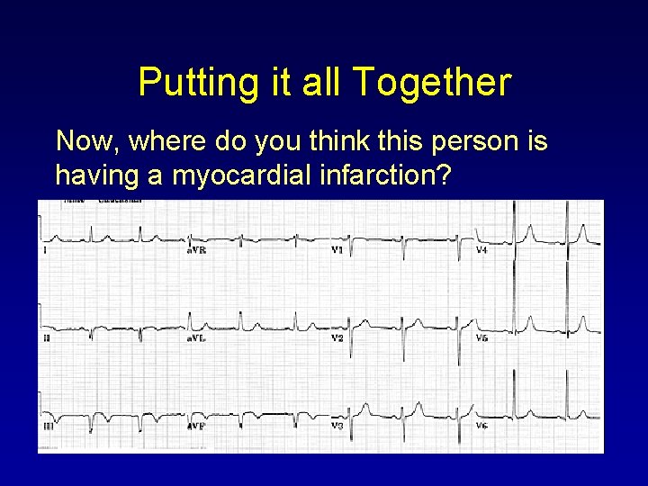 Putting it all Together Now, where do you think this person is having a