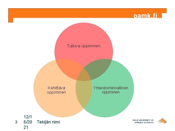 Tutkiva oppiminen Kehittävä oppiminen 3 12/1 6/20 21 Tekijän nimi Yhteistoiminnallinen oppiminen 