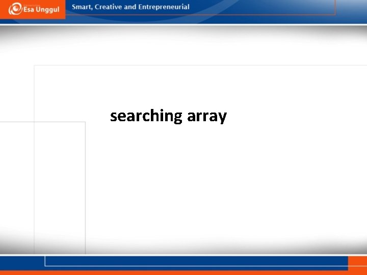 searching array 