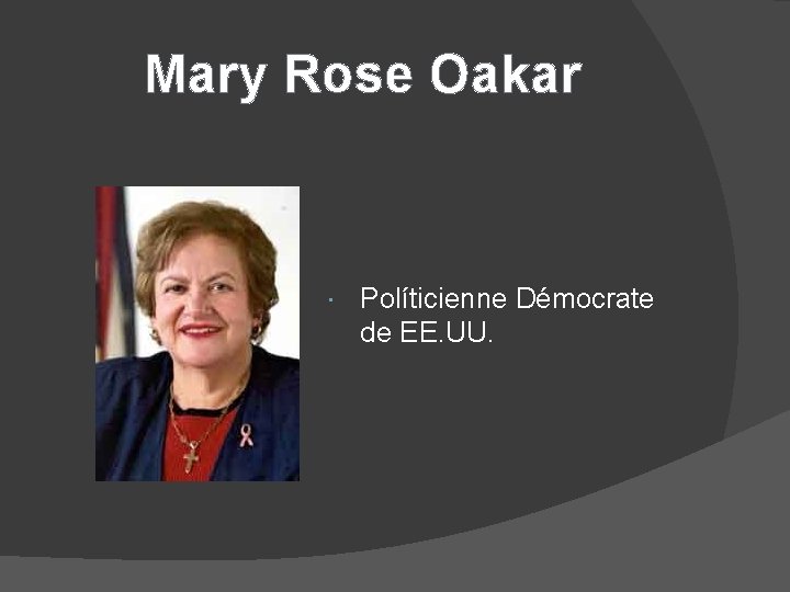 Mary Rose Oakar Políticienne Démocrate de EE. UU. 