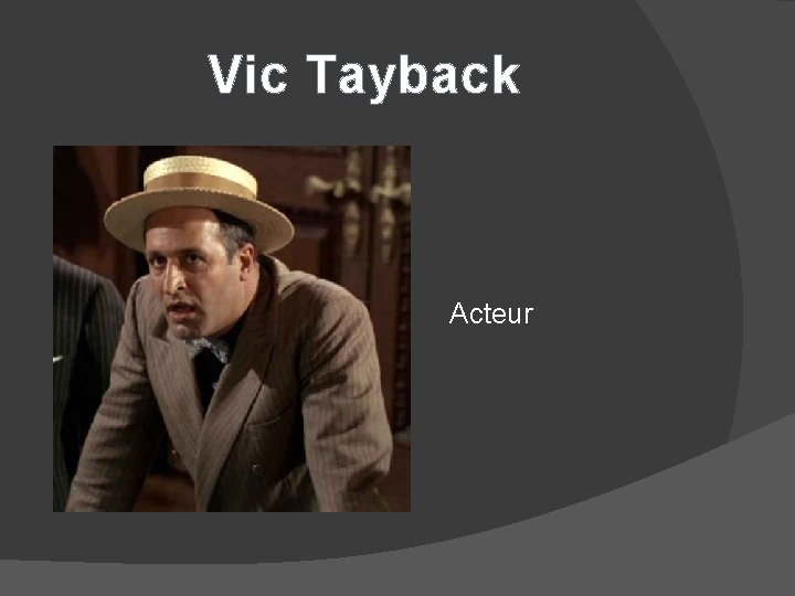 Vic Tayback Acteur 