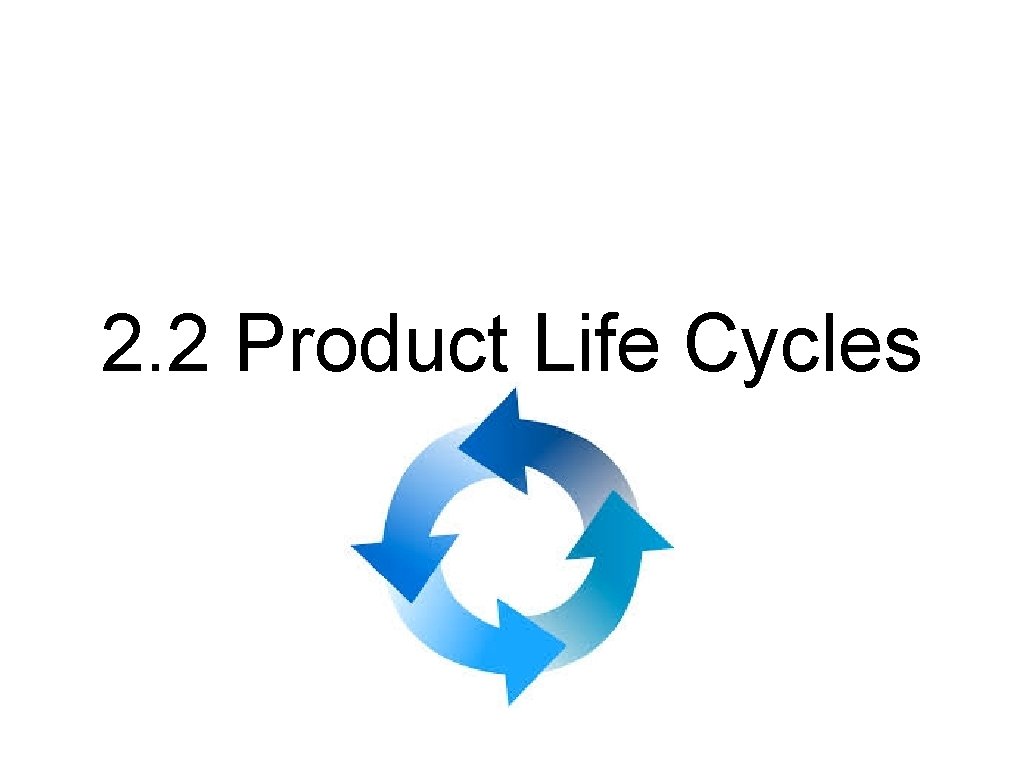 2. 2 Product Life Cycles 