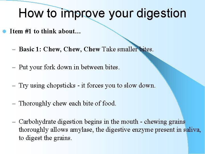 How to improve your digestion l Item #1 to think about… – Basic 1: