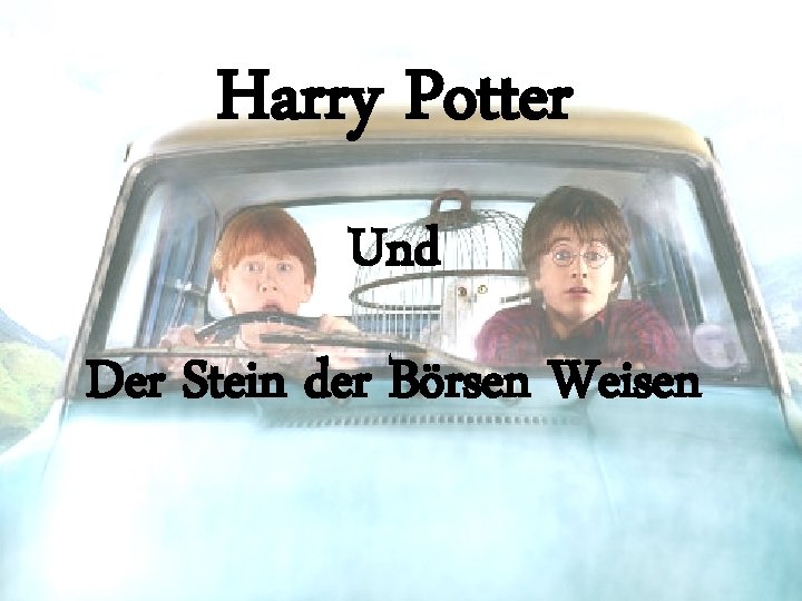 Harry Potter Und Der Stein der Börsen Weisen 