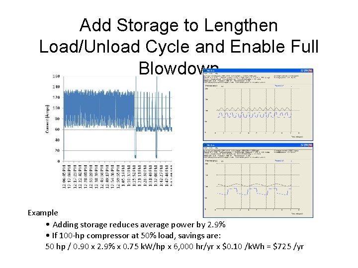 Add Storage to Lengthen Load/Unload Cycle and Enable Full Blowdown Example • Adding storage