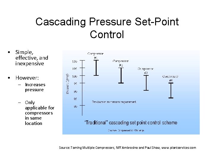 Cascading Pressure Set-Point Control • Simple, effective, and inexpensive • However: – Increases pressure