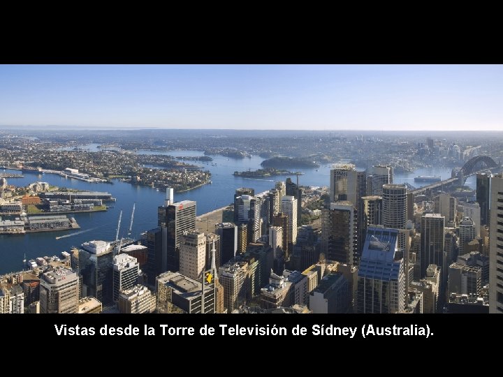 Vistas desde la Torre de Televisión de Sídney (Australia). 