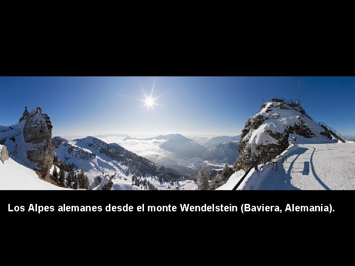 Los Alpes alemanes desde el monte Wendelstein (Baviera, Alemania). 
