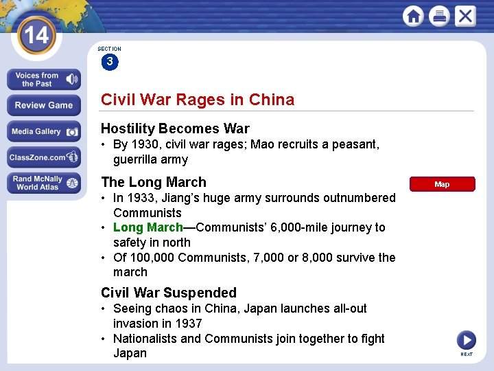 SECTION 3 Civil War Rages in China Hostility Becomes War • By 1930, civil