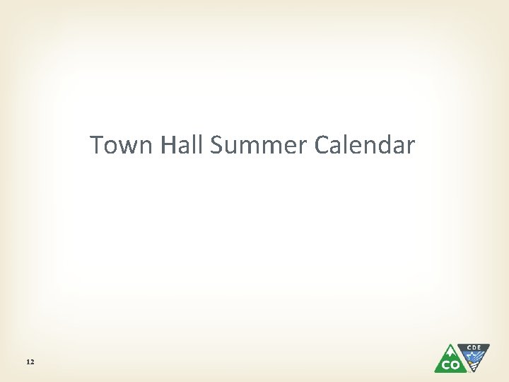 Town Hall Summer Calendar 12 