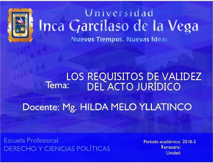 LOS REQUISITOS DE VALIDEZ DEL ACTO JURÍDICO S 