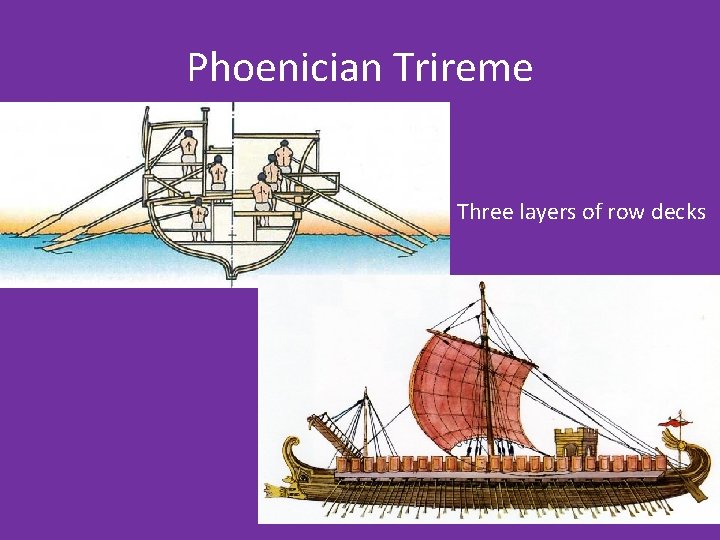 Phoenician Trireme Three layers of row decks 