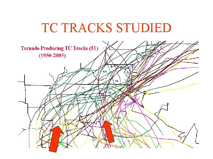 TC TRACKS STUDIED 