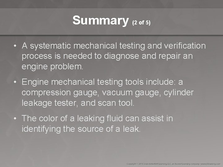 Summary (2 of 5) • A systematic mechanical testing and verification process is needed Summary (2 of 5) • A systematic mechanical testing and verification process is needed