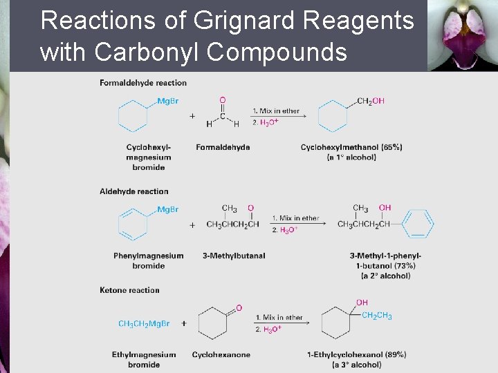 Reactions of Grignard Reagents with Carbonyl Compounds 