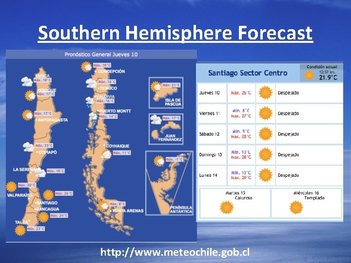 Southern Hemisphere Forecast http: //www. meteochile. gob. cl 