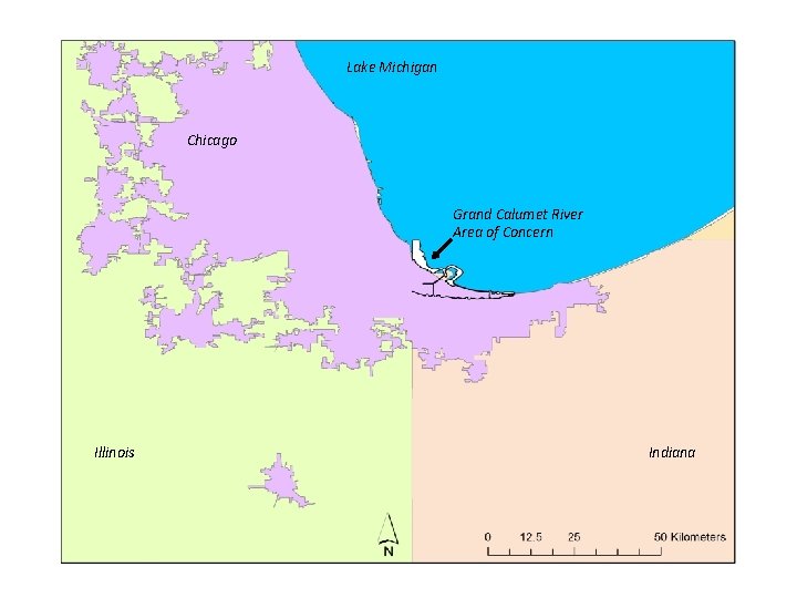 Lake Michigan Chicago Grand Calumet River Area of Concern Illinois Indiana 