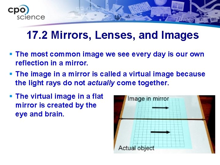 17. 2 Mirrors, Lenses, and Images § The most common image we see every