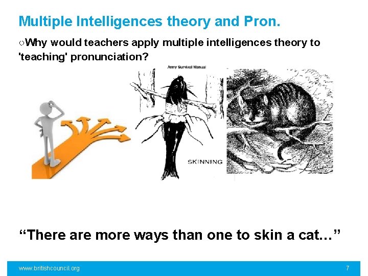 Multiple Intelligences theory and Pron. ○Why would teachers apply multiple intelligences theory to 'teaching'