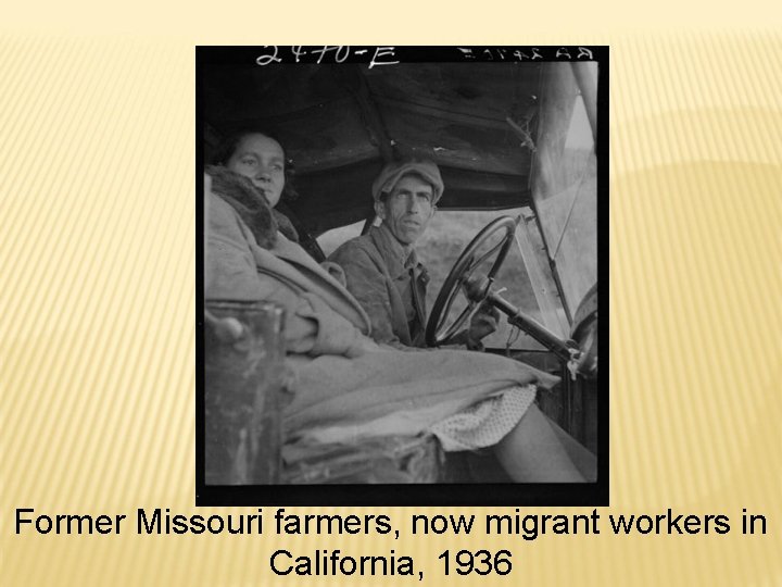 Former Missouri farmers, now migrant workers in California, 1936 