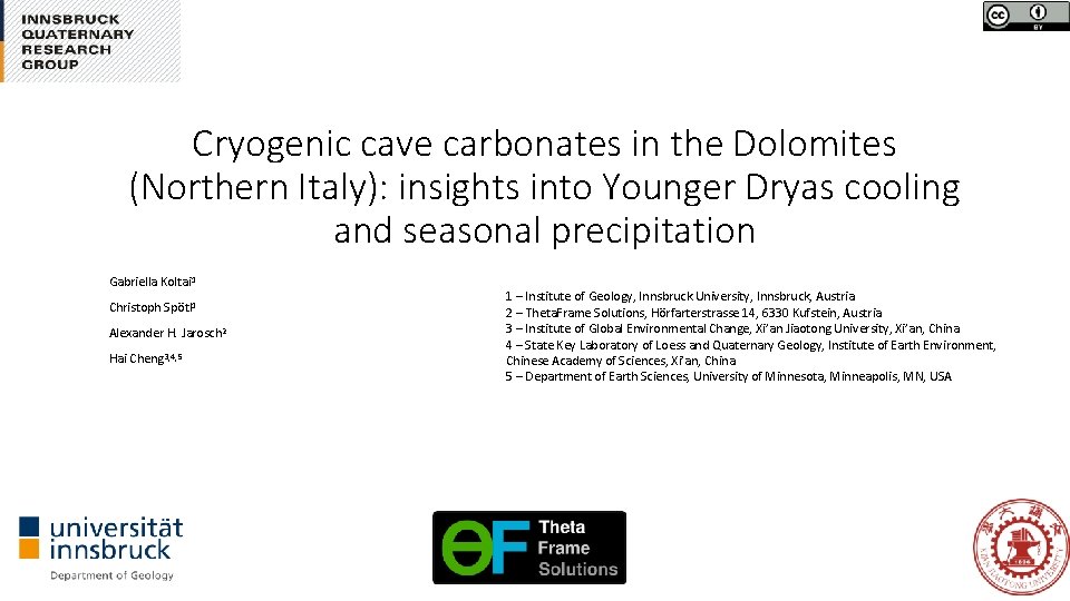 Cryogenic cave carbonates in the Dolomites (Northern Italy): insights into Younger Dryas cooling and